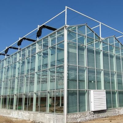 Настройка теплицы стекла типа Venlo с внешней системой затенения