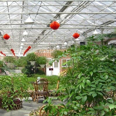 Настройка теплицы стекла типа Venlo с внешней системой затенения