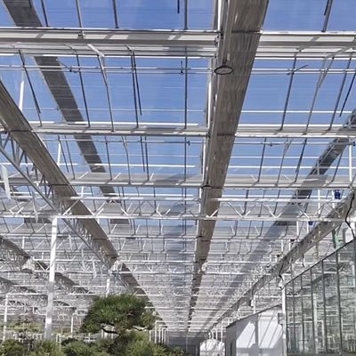 Большая сельскохозяйственная теплица из стекла в стиле Venlo с системой автоматического управления